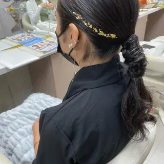 ロング 坂本 沙也加のヘアスタイル
