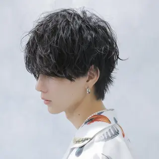 ショート パーマ メンズ Mens salon ANDYのヘアスタイル