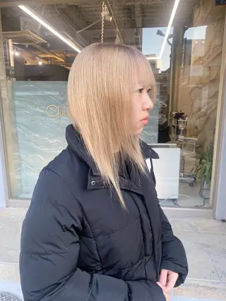 セミロング カラー 前橋 姫奈のヘアスタイル