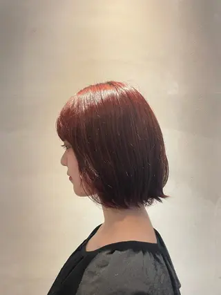 ミディアム カラー オリーブカラー🫒/ ハッシュカット/みゆのヘアスタイル