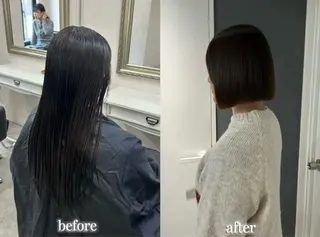 ショート えり 堀江/ボブ /レイヤー/艶髪のヘアスタイル