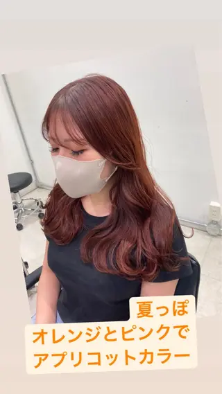 カラー 💖ブリーチなし透明 感💖ASAHIのヘアスタイル