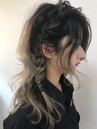 セミロング カラー パーマ ヘアアレンジ メンズ キッズ ネイル マツエク・マツパ Lien 深井店のヘアスタイル