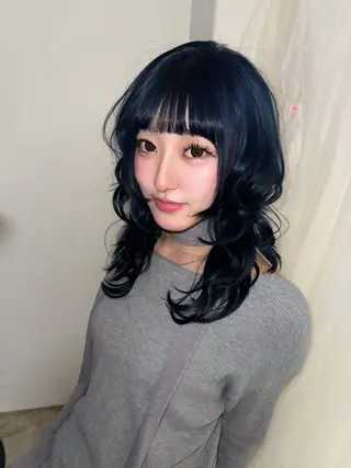 セミロング HARUNA/原宿/ デザイン/カットのヘアスタイル