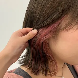 ミディアム 韓国／カラー／ レイヤー🍒Rinoのヘアスタイル