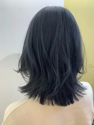 ミディアム カラー hub hair レイヤー/透明感のヘアスタイル
