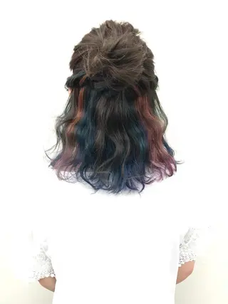 ミディアム カラー 湯浅 了一のヘアスタイル