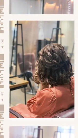 ショート カラー パーマ ヘアアレンジ メンズ キッズ BRAIDS💎愛子 大人ハイライト💎のヘアスタイル