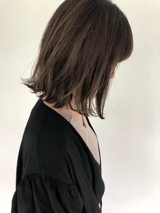 セミロング ボブ/縮毛矯正 🌟梅田盛一🌟のヘアスタイル