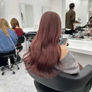 セミロング カラー ヘアアレンジ mai🍑暖色カラー /レイヤー💖のヘアスタイル