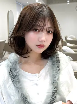 ミディアム 🇰🇷韓国ボブ/ 縮毛矯正🇰🇷愛誠のヘアスタイル