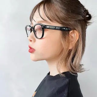 ミディアム カラー しんどう ことねのヘアスタイル