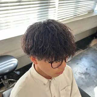 ショート パーマ メンズ メンズパーマ/京都駅 /メンズ/奥村航平のヘアスタイル