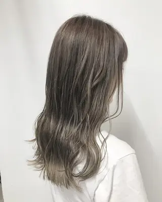 セミロング カラー ヘアアレンジ GiseL天神カラー 髪質改善/ブリーチのヘアスタイル