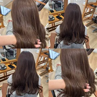 ロング カラー RINNO🌷透明感 カラー/縮毛矯正のヘアスタイル