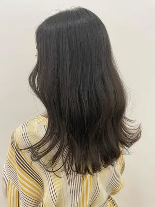セミロング ヘアアレンジ レイヤー/髪質改善 縮毛/ハッシュカットのヘアスタイル