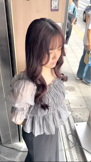 ロング カラー 【ブリーチ無しW】 【暗髪&暖色系】圭真のヘアスタイル