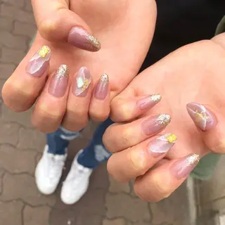 ロング カラー ヘアアレンジ メンズ キッズ ネイル マツエク・マツパ 福田 加奈のネイルデザイン