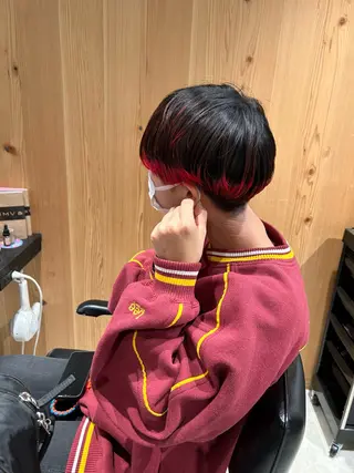 ショート カラー スキバサミを使わない カット🌼唯🌼のヘアスタイル