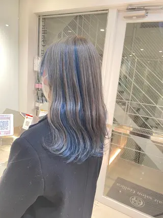 ロング カラー ヘアアレンジ 艶髪✨寒色カラー✨ 翁長孝輔のヘアスタイル