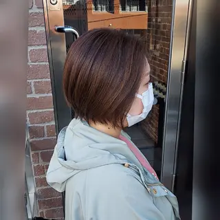 ショート カラー あかね☆ヘアアレンジ /ボブ/縮毛矯正のヘアスタイル