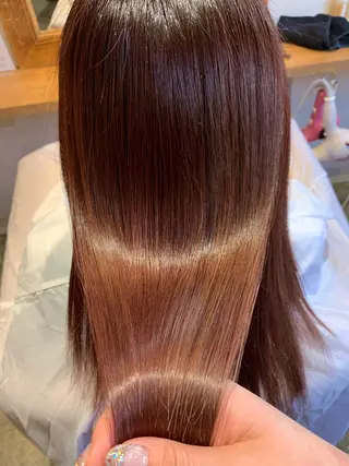 ロング カラー 髪質改善×矯正🫧 韓国ヘアasamiのヘアスタイル