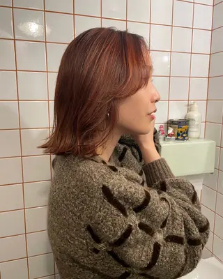 ミディアム カラー 狩野 羅夢のヘアスタイル