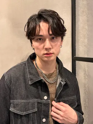 ショート パーマ メンズ 池袋センターパート No.1 裕大のヘアスタイル