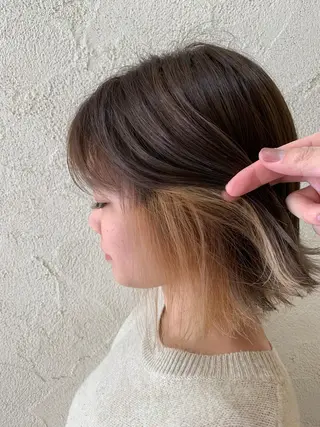 ショート カラー 髪質改善色素改善特化 keiのヘアスタイル