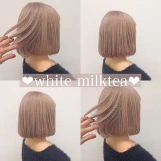 ショート カラー ヘアアレンジ 美髪矯正/透明感カラ ー🫧YUUKI🫧のヘアスタイル