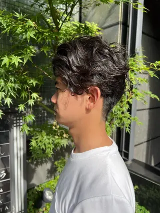 ショート パーマ 吉ヶ別符 亮祐のヘアスタイル