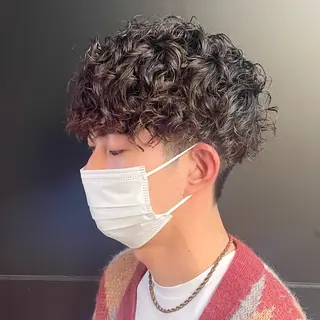 ミディアム パーマ メンズ 【柏メンズパーマ職人 】店長　KAZUMAのヘアスタイル