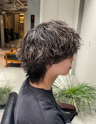 ミディアム カラー パーマ メンズ 🔱メンズパーマ特化 🔱山下和輝のヘアスタイル