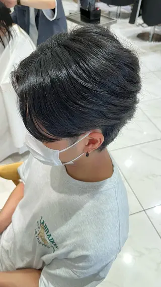 ショート パーマ メンズ 【メンズパーマ✨️ 髪質改善矯正】岩城のヘアスタイル
