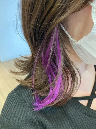 ミディアム エクステ/ハイトーン /インナー礒野朱里のヘアスタイル