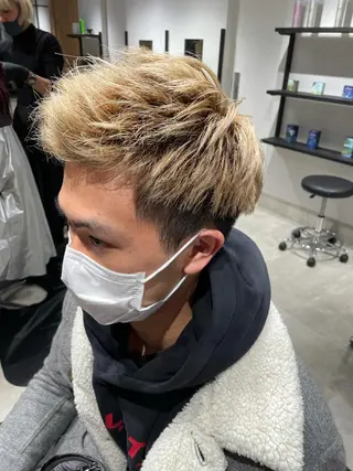 ショート カラー パーマ ヘアアレンジ メンズ パーソナルカラー合わ せたカラー🤍なつみのヘアスタイル