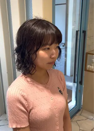 ショート パーマ 山口 陸のヘアスタイル