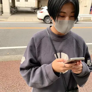 ショート パーマ メンズ 松本  夏海のヘアスタイル