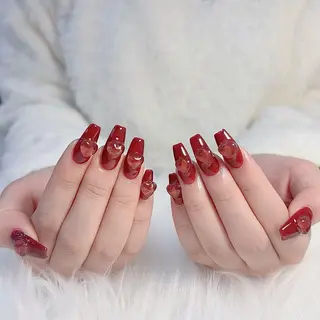 ネイル 🍑長さだし ワンホン💅モモコのネイルデザイン