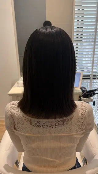 ミディアム カラー 似合わせ 顔周りYUUGAのヘアスタイル
