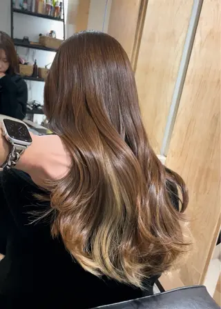 ロング senjyu GINZA所属・バレイヤージュ/ハイ ライト/庄司鉄平のヘアスタイル