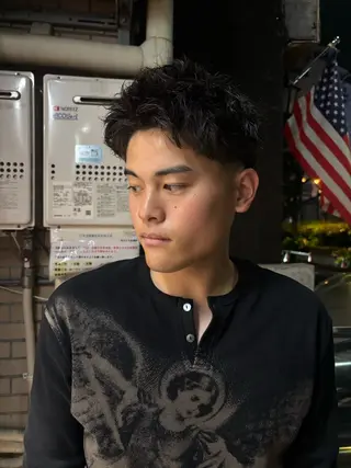 ショート メンズ 文字 遼哉のヘアスタイル