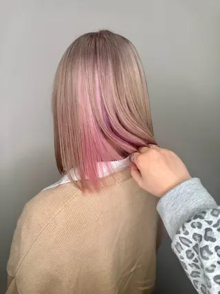 ミディアム カラー ブリーチカラー🦖 岡部木乃夏のヘアスタイル