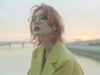 ミディアム カラー パーマ 心斎橋 女性 スタイリスト  大阪のヘアスタイル