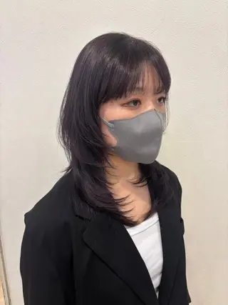 セミロング 原口 れいなのヘアスタイル