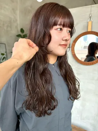 セミロング パーマ tetohair 森田浩平のヘアスタイル
