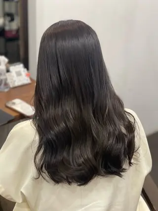 セミロング カラー 難波 茜のヘアスタイル