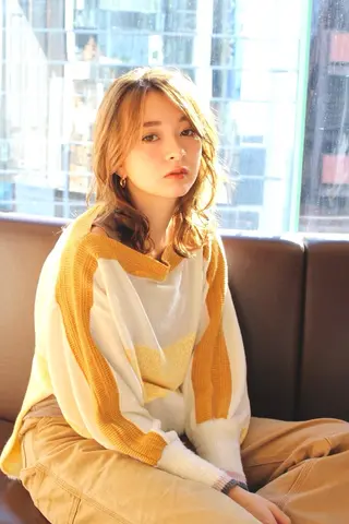 セミロング パーマ 千 田のヘアスタイル