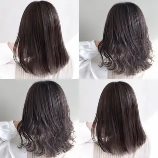 ミディアム カラー リサ tonieのヘアスタイル
