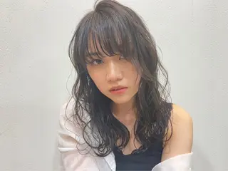 セミロング パーマ ヘアアレンジ 💛似合わせカット カラー💛 amiのヘアスタイル